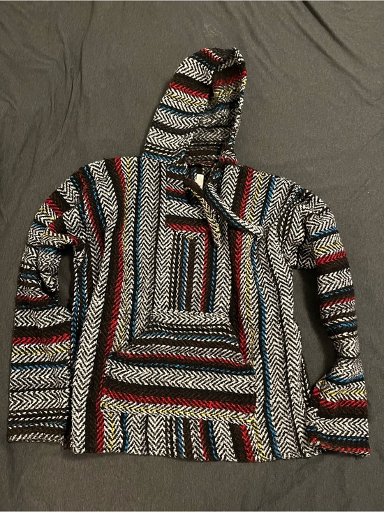 Other - Men's Classic Hooded Baja Sweater - Multicolor Stripe